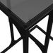 Table d'appoint avec verre noir 40x30x61,5 cm acier - Photo n°8