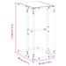 Table d'appoint avec verre transparent 40x30x61,5 cm acier - Photo n°9