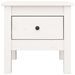 Table d'appoint Blanc 40x40x39 cm Bois massif de pin - Photo n°6