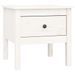 Table d'appoint Blanc 50x50x49 cm Bois massif de pin - Photo n°2