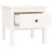 Table d'appoint Blanc 50x50x49 cm Bois massif de pin - Photo n°7