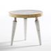 Table d'appoint bois clair et blanc Zoé H 45 cm - Photo n°1
