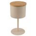 Table d'appoint bois clair et métal beige Praji H 59 cm - Photo n°1