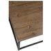 Table d'appoint bois massif foncé et métal noir Uchio L 60 cm - Photo n°4