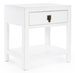 Table d'appoint bois MDF blanc 1 tiroir Peno - Lot de 2 - Photo n°1