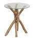 Table d'appoint branches de bois naturel Tsari D 50 cm - Photo n°1