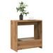 Table d'appoint chêne artisanal 50x26x50 cm bois d'ingénierie - Photo n°1