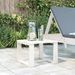 Table d'appoint de jardin blanc 40x38x28,5cm bois massif de pin - Photo n°2