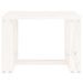 Table d'appoint de jardin blanc 40x38x28,5cm bois massif de pin - Photo n°3