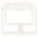 Table d'appoint de jardin blanc 40x38x28,5cm bois massif de pin - Photo n°4