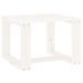 Table d'appoint de jardin blanc 40x38x28,5cm bois massif de pin - Photo n°5