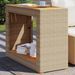 Table d'appoint de jardin dessus en bois beige 100x40x75 cm - Photo n°2