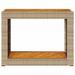 Table d'appoint de jardin dessus en bois beige 100x40x75 cm - Photo n°6