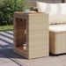 Table d'appoint de jardin dessus en bois beige 60x40x75 cm - Photo n°3