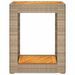 Table d'appoint de jardin dessus en bois beige 60x40x75 cm - Photo n°6