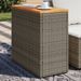 Table d'appoint de jardin dessus en bois gris 58x27,5x55 cm - Photo n°2