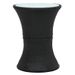 Table d'appoint de jardin ronde verre et résine noire Jaade - Photo n°1