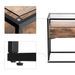 Table d'appoint design industriel verre et bois marron vintage Kaza 43 cm - Photo n°6