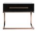 Table d'appoint design pieds acier doré et plateau miroir noir Oliva - Lot de 2 - Photo n°2