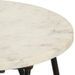 Table d'appoint effet marbre blanc et pieds métal noir Emis D 40 cm - Photo n°3