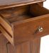 Table d'appoint en bois d'acajou marron 1 porte 1 tiroir Castle 40 cm - Photo n°3