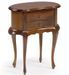 Table d'appoint en bois d'acajou marron 2 tiroirs Castle 50 cm - Photo n°1