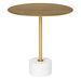 Table d'appoint en laiton et marbre LECCO Ø 51cm - Photo n°1