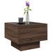 Table d'appoint et LED chêne marron 40x40x30 cm bois ingénierie - Photo n°5