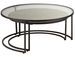 Table d'appoint gigogne ronde bois massif foncé Jil - Lot de 2 - Photo n°3