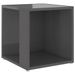 Table d'appoint Gris brillant 33x33x34,5 cm - Photo n°1