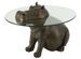 Table d'appoint hippopotame bronze Polia L 79 cm - Photo n°1