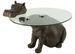 Table d'appoint hippopotame bronze Polia L 79 cm - Photo n°2