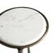 Table d'appoint marbre blanc et noir et métal doré Yuma - Photo n°4