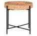 Table d’appoint métal & jacinthe d’eau NARO Ø 50 cm - Photo n°1