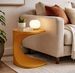 Table d'appoint moutarde design pour intérieur et extérieur Salu - Photo n°1