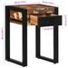 Table d'appoint multicolore 35x35x50cm bois massif récupération - Photo n°10