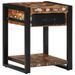 Table d'appoint multicolore 40x40x50cm bois récupération massif - Photo n°1
