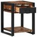 Table d'appoint multicolore 40x40x50cm bois récupération massif - Photo n°3