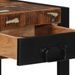 Table d'appoint multicolore 40x40x50cm bois récupération massif - Photo n°7