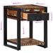 Table d'appoint multicolore 40x40x50cm bois récupération massif - Photo n°10