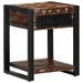 Table d'appoint multicolore 40x40x50cm bois récupération massif - Photo n°11