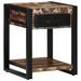 Table d'appoint multicolore 40x40x50cm bois récupération massif - Photo n°12