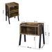Table d'appoint niche marron vintage style industriel Kaza 39 cm - Photo n°4