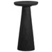 Table d'appoint noir Ø30x60 cm bois de manguier massif - Photo n°2