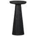 Table d'appoint noir Ø30x60 cm bois de manguier massif - Photo n°3