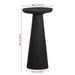 Table d'appoint noir Ø30x60 cm bois de manguier massif - Photo n°9