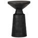 Table d'appoint noir Ø33x50 cm bois de manguier massif - Photo n°2