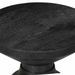 Table d'appoint noir Ø33x50 cm bois de manguier massif - Photo n°5