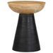 Table d'appoint noir Ø37x45 cm bois de manguier massif - Photo n°2
