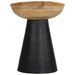 Table d'appoint noir Ø37x45 cm bois de manguier massif - Photo n°3